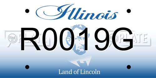 R0019G Illinois License Plate