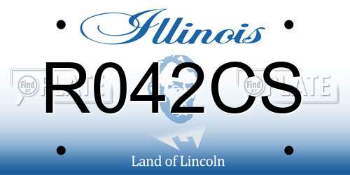 R042CS Illinois License Plate
