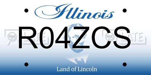 R04ZCS Illinois License Plate