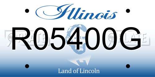 R05400G Illinois License Plate