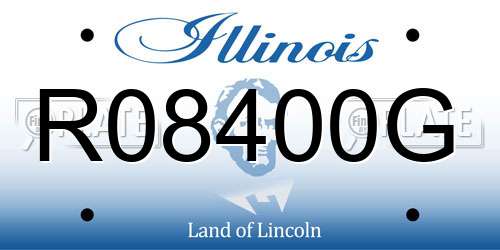 R08400G Illinois License Plate