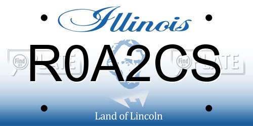 R0A2CS Illinois License Plate