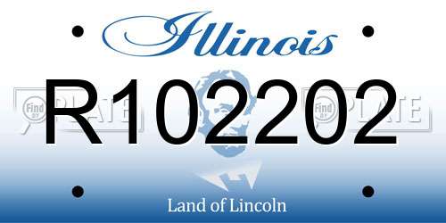 R102202 Illinois License Plate