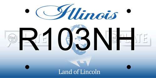 R103NH Illinois License Plate