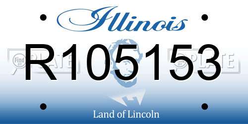 R105153 Illinois License Plate