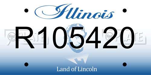 R105420 Illinois License Plate
