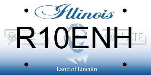 R10ENH Illinois License Plate