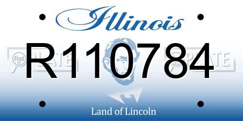 R110784 Illinois License Plate