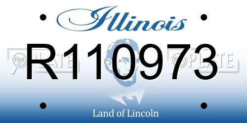 R110973 Illinois License Plate
