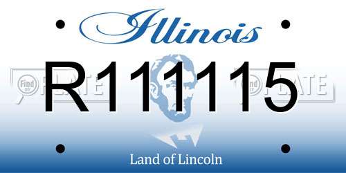 R111115 Illinois License Plate