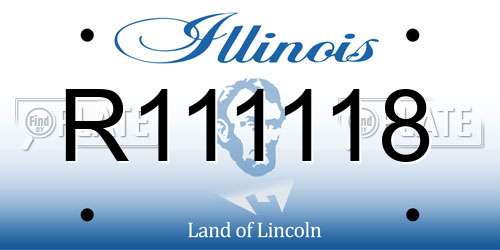 R111118 Illinois License Plate