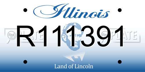R111391 Illinois License Plate
