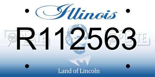 R112563 Illinois License Plate
