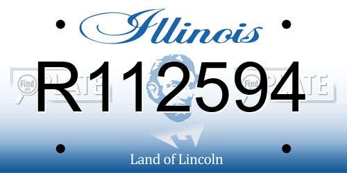 R112594 Illinois License Plate