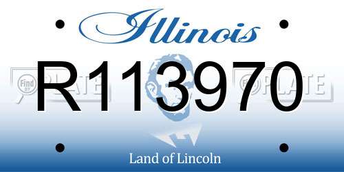 R113970 Illinois License Plate