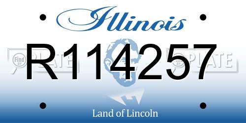 R114257 Illinois License Plate