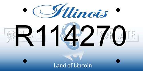 R114270 Illinois License Plate