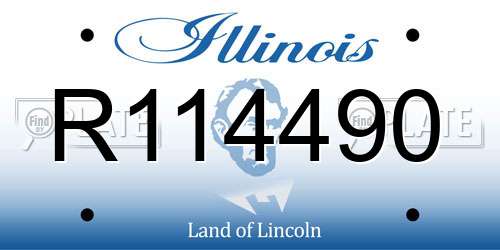 R114490 Illinois License Plate