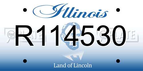 R114530 Illinois License Plate