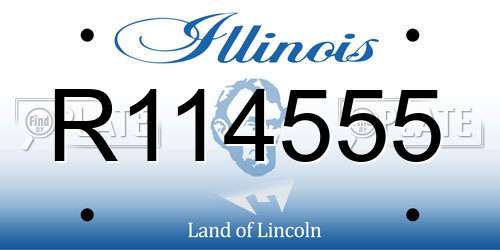 R114555 Illinois License Plate