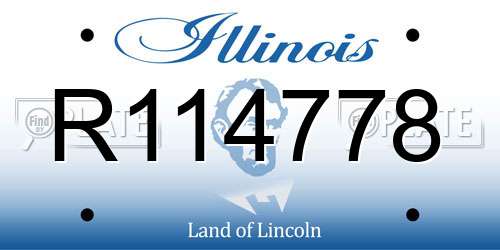 R114778 Illinois License Plate