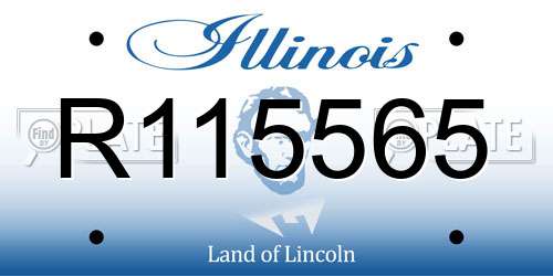 R115565 Illinois License Plate