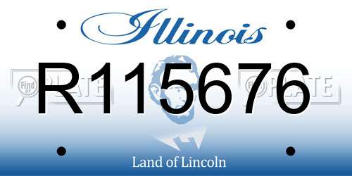 R115676 Illinois License Plate
