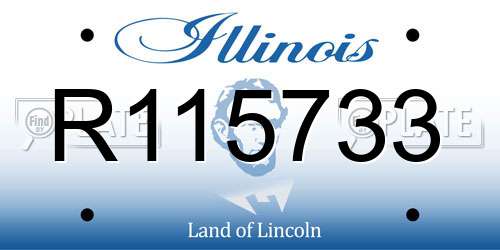 R115733 Illinois License Plate