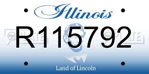 R115792 Illinois License Plate