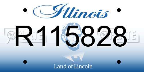 R115828 Illinois License Plate