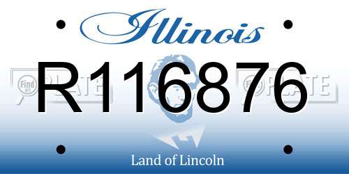 R116876 Illinois License Plate