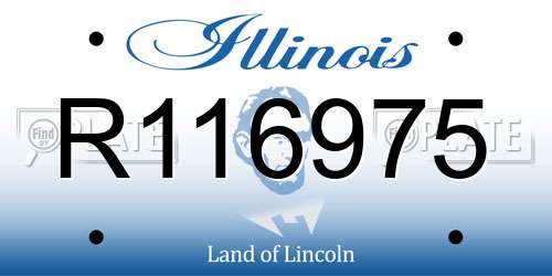 R116975 Illinois License Plate