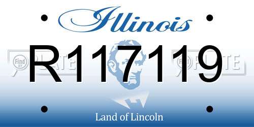 R117119 Illinois License Plate