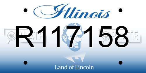 R117158 Illinois License Plate