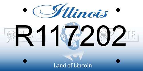 R117202 Illinois License Plate