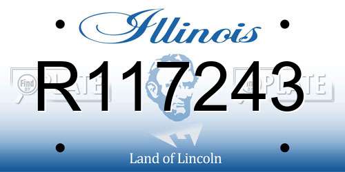 R117243 Illinois License Plate