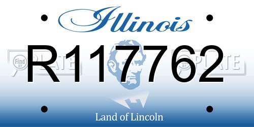 R117762 Illinois License Plate