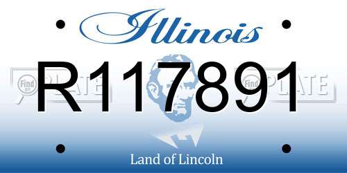 R117891 Illinois License Plate
