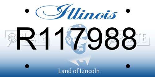R117988 Illinois License Plate