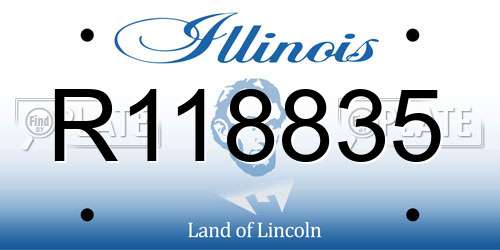 R118835 Illinois License Plate