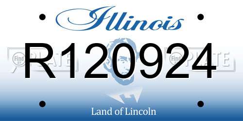 R120924 Illinois License Plate