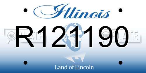 R121190 Illinois License Plate
