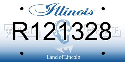 R121328 Illinois License Plate