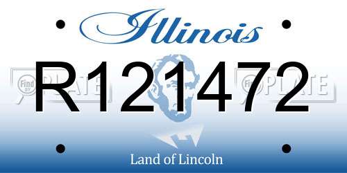 R121472 Illinois License Plate