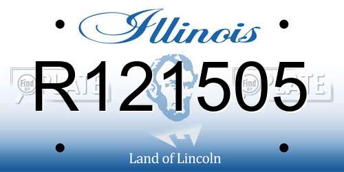 R121505 Illinois License Plate