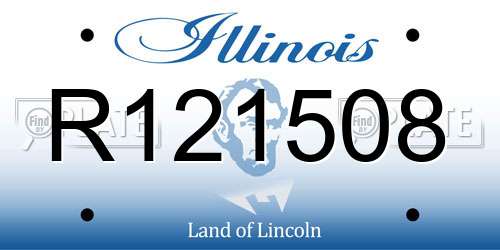R121508 Illinois License Plate