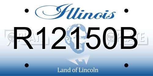 R12150B Illinois License Plate