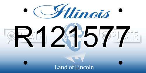 R121577 Illinois License Plate