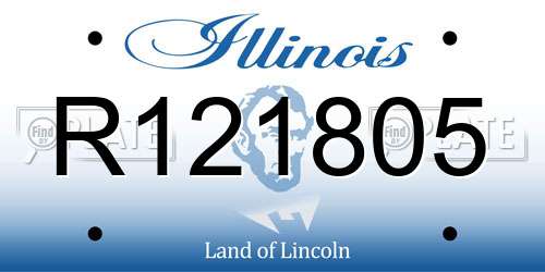 R121805 Illinois License Plate