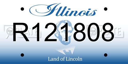 R121808 Illinois License Plate